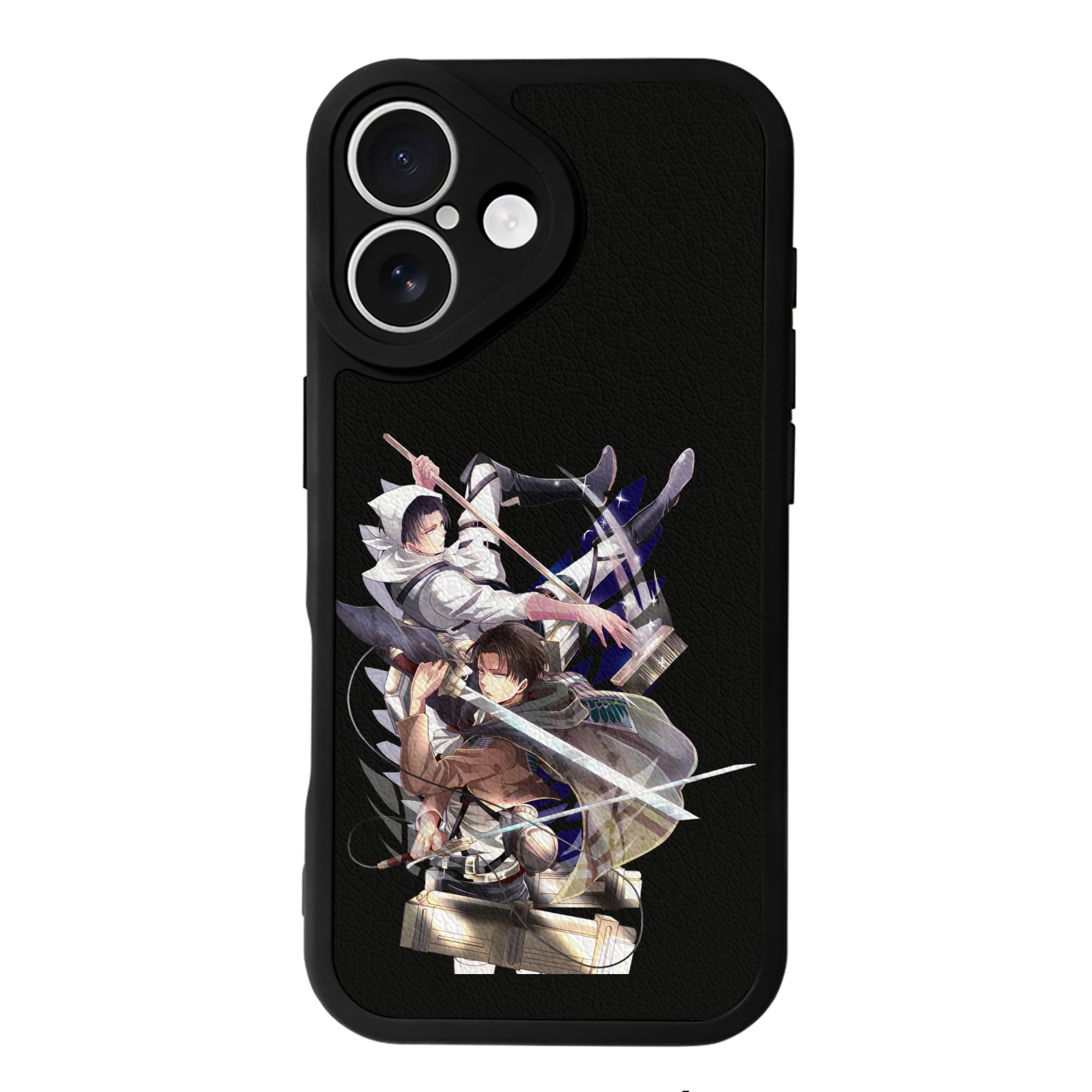 （画像用） 進撃の巨人 リヴァイ·アッカーマン Attack on Titan Levi Ackerman 【iPhone 16シリーズ対応】シリコンスマホケース（レザー調） 材質：シリコン